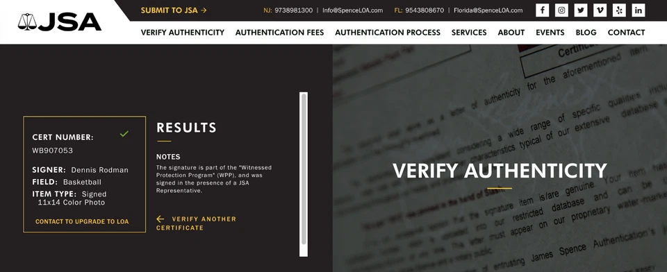 Shaquille O'Neal & Dennis Rodman Dual Signed 11x14 Photo Auto Shaq PIA & JSA COA - Image 2 of 3