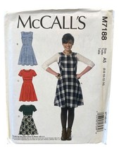 McCall's M7188 Misses' Dresses A5 6-14 Fit Flare Sundress Jumper Pattern