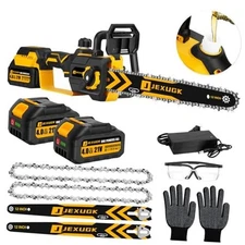 12" Brushless Cordless Chainsaw, Hand Held Cordless Chain Saw with 2 x 4.0Ah 