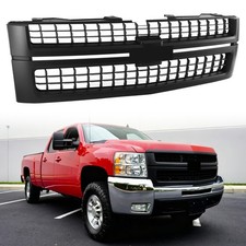 Front Grille Grill Matte Black For 2007-2010 Chevrolet Silverado 2500 Hd 3500 Hd