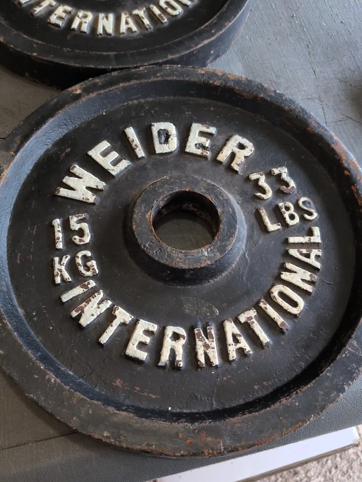 Weider International PAR de placas olímpicas de 15 kg 33 lb Peso de colección 66 lb total Foto 2 de 4