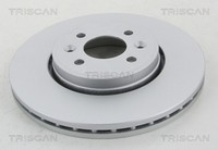 2X Bremsscheibe Coated Triscan 8120 25129C FüR Dacia Renault Clio Megane 2 KM0 1