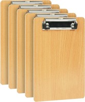 Klemmbrett A5 Holz 5 StüCk Mit Metalklemme Clipboard Schreibbrett BüRo Schule