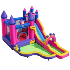 Inflatable Water Slide Princess Themed Water Park w/ Long Slide