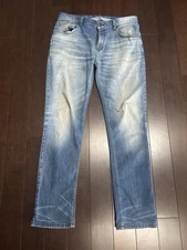 INC International Concepts Mens Faded Blue Slim Straight-Leg Jeans - 32x32