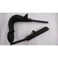 Hahn66 Auspuff Passend FüR Yamaha DT 50Ccm 50 MX Bj 82-01 Komplettanlage Schwarz