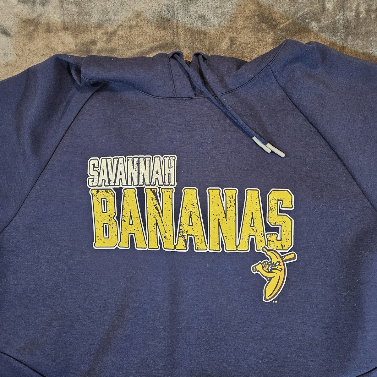 Savannah Bananas Men's 2XL Evoshield Short Sleeve Navy Hoodie | eBay