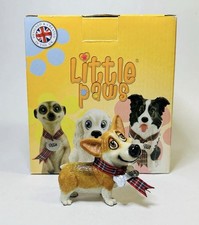 Vintage BOXED Arora Design Little Paws Foxy The Corgi Dog Resin Figurine
