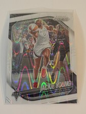 Jackie Young 2025 WNBA Prizm White Seismic Card #23 Las Vegas Aces Basketball 