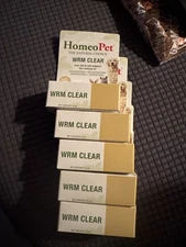 HomeoPet Pet DeWormer Wrm Clear, 15 ML Per Bottle NEW Lot Of 5