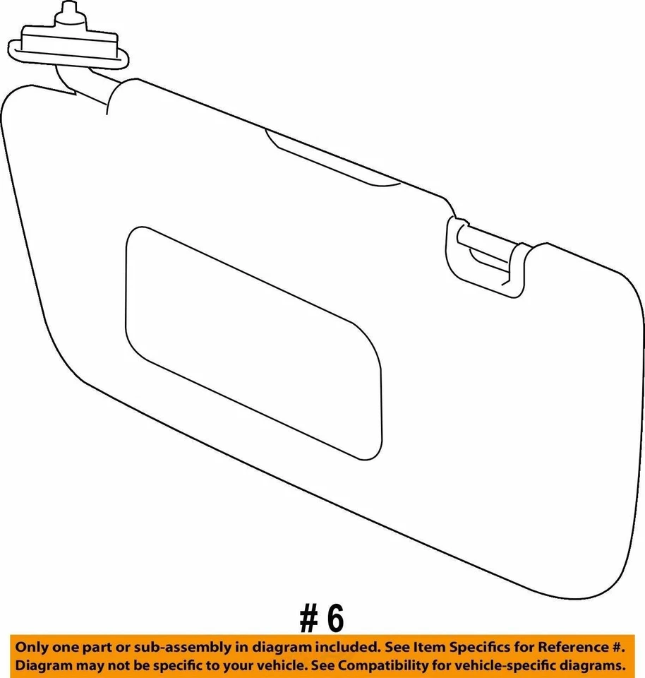 Subaru Impreza 2010 pasajero lado derecho derecho parasol parasol gris OEM Foto 4 de 4