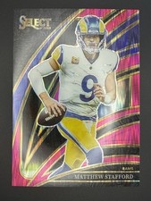 2025 Panini Select Football- Matthew Stafford Club Level Pink Shock Prizm #219