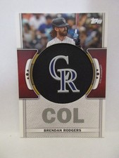 2023 Topps Series 1 Team Logo Commemorative Patches Black TLP-BR Brendan Rodgers