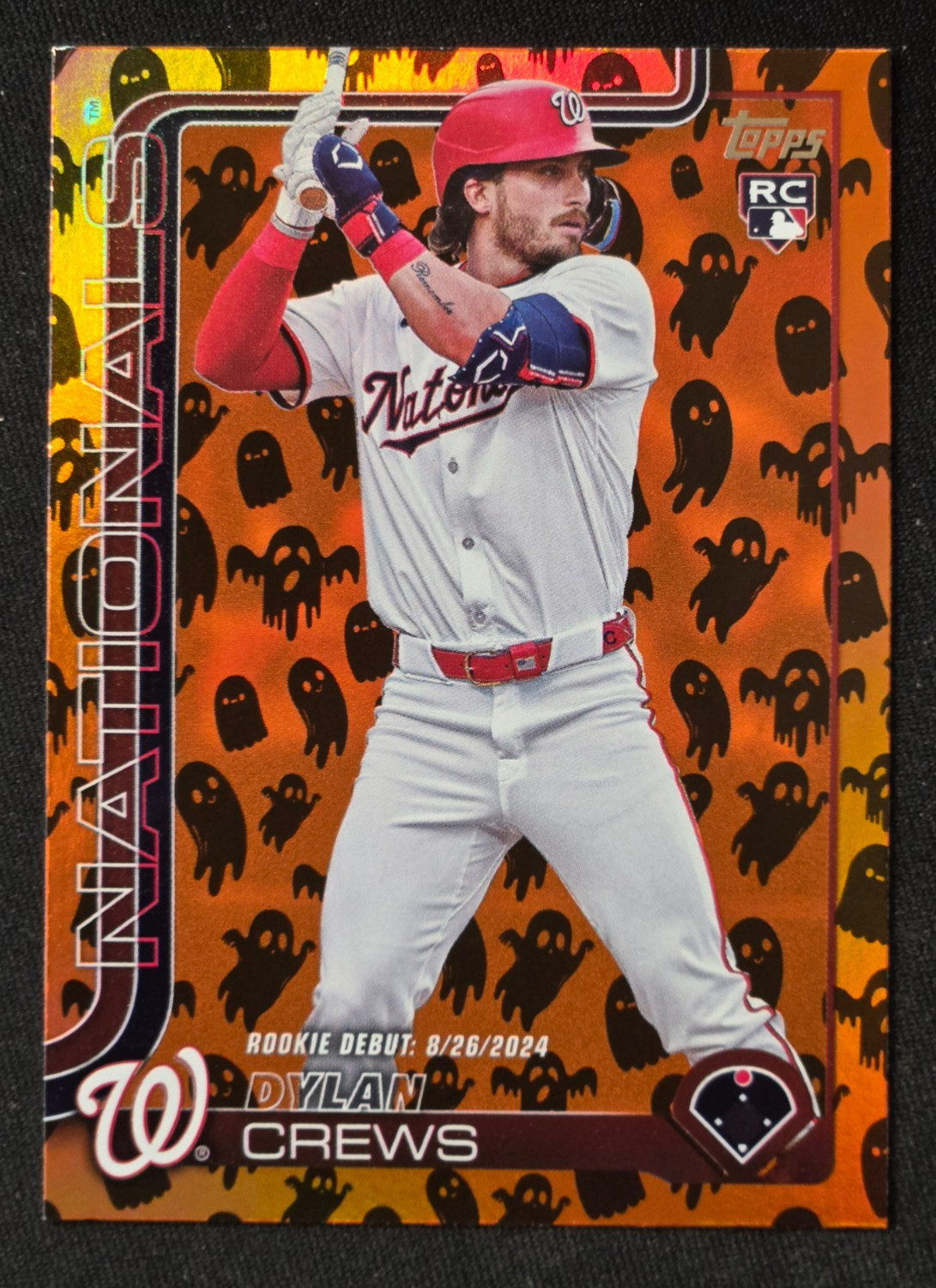 2025 Topps Update #US78 Dylan Crews RC Debut Halloween Ghost SSP - Nationals
