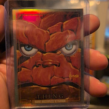 Thing #91 2024 Marvel Masterpieces 92 Platinum Rainbow Parallel SkyBox