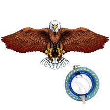 Large Beach Kite and Reel Winder with 650ft String for Kids and Adults, Singl...