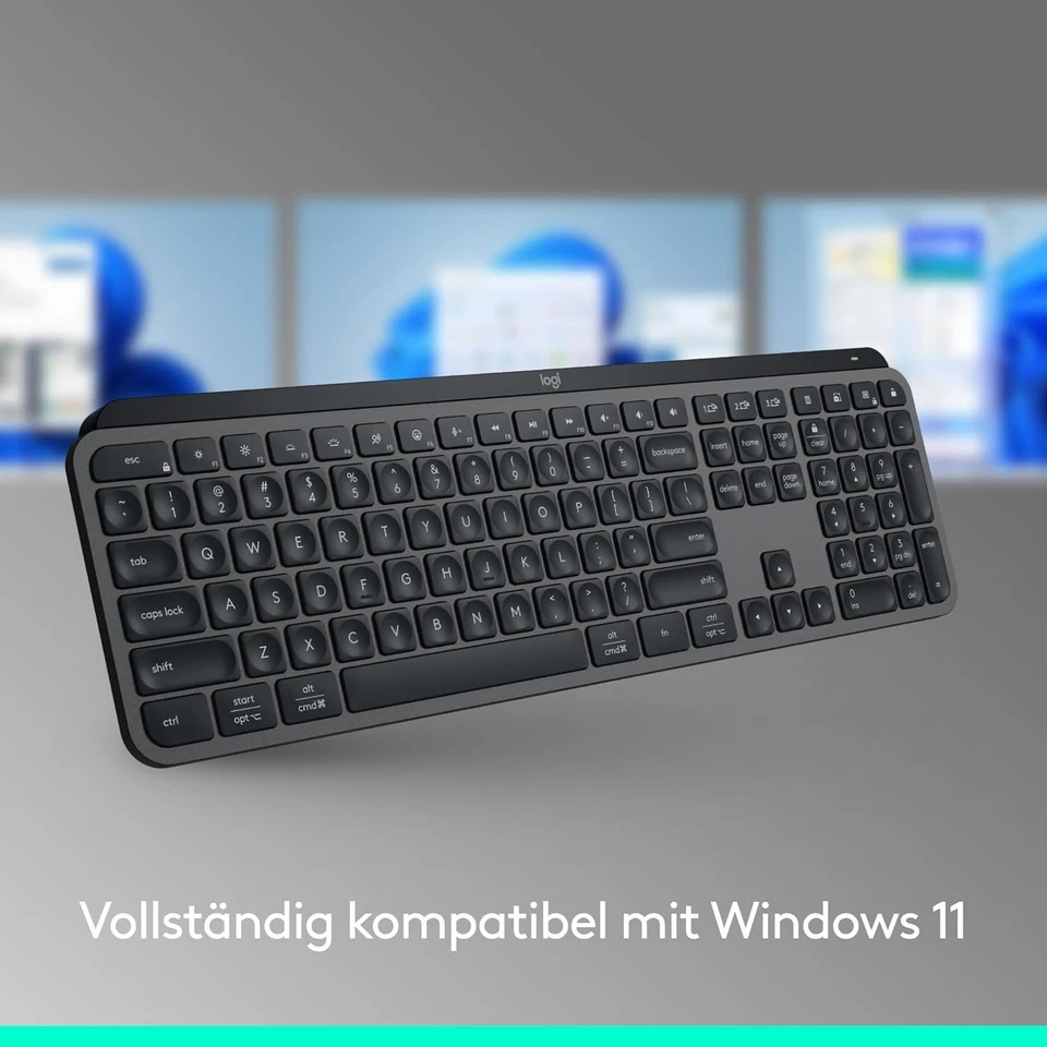 Logitech MX Keys S kabellose Tastatur | für Windows | IT QWERTY | Graphit - Bild 4 von 4