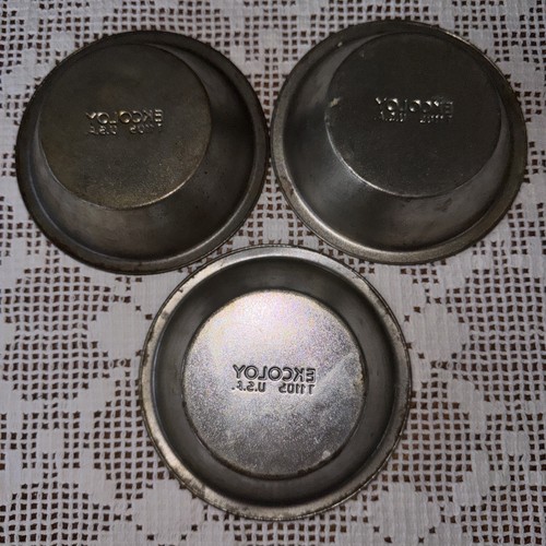 3 Vintage Ekcoloy 1105 kleine Tortenformen ~ Geschirr ~ Metall - Bild 5 von 5
