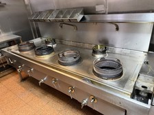 6 Burner Chinese Cooker Fully Refurbished Stainless Steel Gas