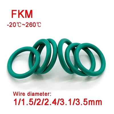 MARKENLOS O-Ring 5mm - 50mm / Schnurstärke 1mm - 3,5mm , FKM Dichtring O Ring Nullring