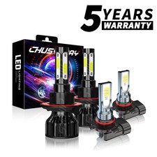 For 5.4L Ford F150 2004-2010 LED Headlight Hi/Lo + Fog Lights Bulbs Combo