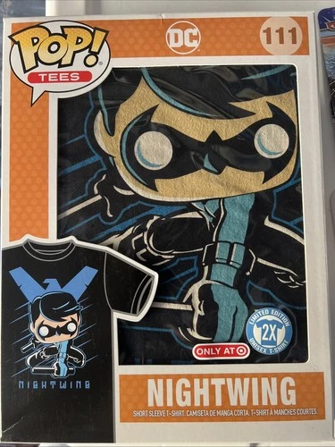 Funko Pop! DC Comics Tees #111 Nightwing T-Shirt Men's Size 2XL - Brand New