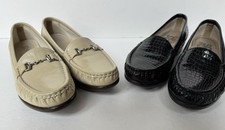 SAS Tripad Comfort Cream Black Leather Slip On Loafers Size 6-1/2M