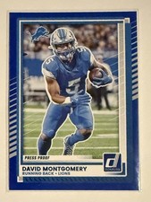 2025 Panini Donruss Football David Montgomery #159 Press Proof Blue Detroit