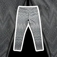 PrAna Leggings Womens Small Gray Chevron Ankle Yoga Gym Stretch Made In USA