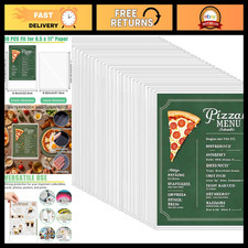 30-Pack 8.5"x11" Clear Rigid Page Protectors, Hard Plastic Sleeves for Photos