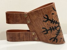 Leather Viking Arm Bracer Cuff Medieval LARP Cosplay Forearm Armor Brown