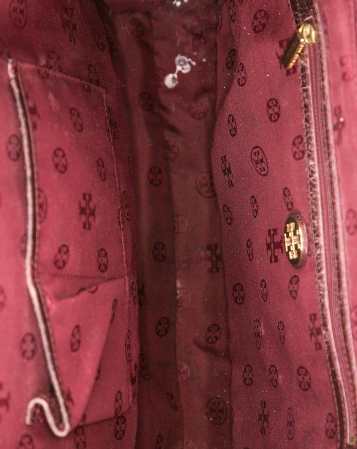 Tory Burch Authentic Solid Burgundy Wine Red Tote… - image 6