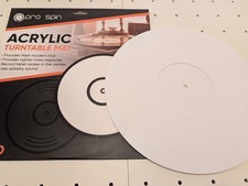 Pro Spin Acrylic Turntable Mat 12" White LP Platter Mat Audiophile Upgrade