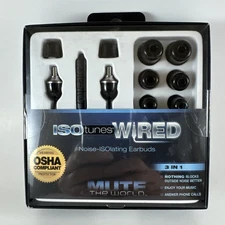 New - ISOtunes Wired Earbud Headphones, 29 NRR, Noise Isolating, IPX5