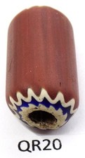 Authentic Mahogany Antique Venetian Chevron Trade Bead African QR20 BG 46