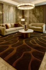 Wool Rug | Modern Abstract Area Carpet | Living Room & Bedroom Decor 10x12|12x15