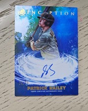 Patrick Bailey 2021 Bowman Inception Primordial Prospects Blue Foil Auto /75