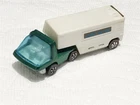 HOT WHEELS RED LINE VAN LINES TRUCK GREEN w WHITE INT WHITE TRAILER VERS #2