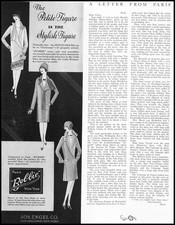 1929 Joseph Engel New York City "Bobbie" Petite Flapper Girl Dresses Print Ad