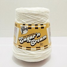 Lily Sugar'n Cream 100 Cotton Yarn 14 oz.Cones White, 103002