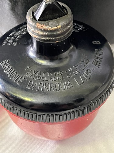 Vintage Kodak Brownie ROTE Dunkelkammerlampe - Modell B mit Tragetasche - Bild 4 von 10