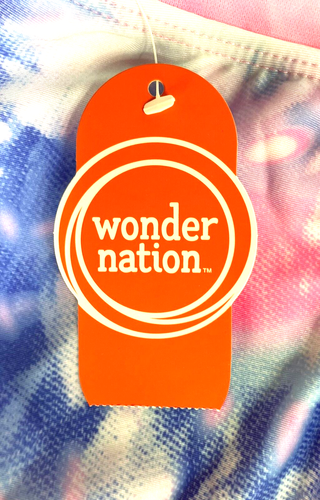 Wonder Nation Girls L (10-12) Multicolor Tie Dye 1 Piece Swimsuit New With Tag - Picture 10 of 10