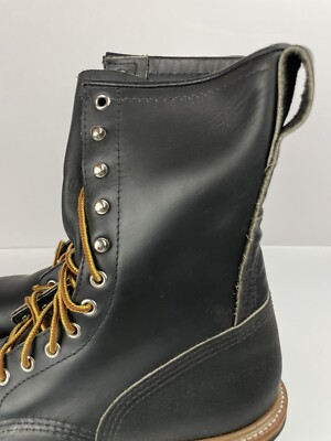 RED WING 2218 Steel Toe Black Logger Boots / Work Boots Men's 7 D