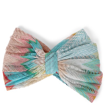 71822 auth MISSONI MARE multicolor ZIGZAG LUREX KNIT Headband One Size