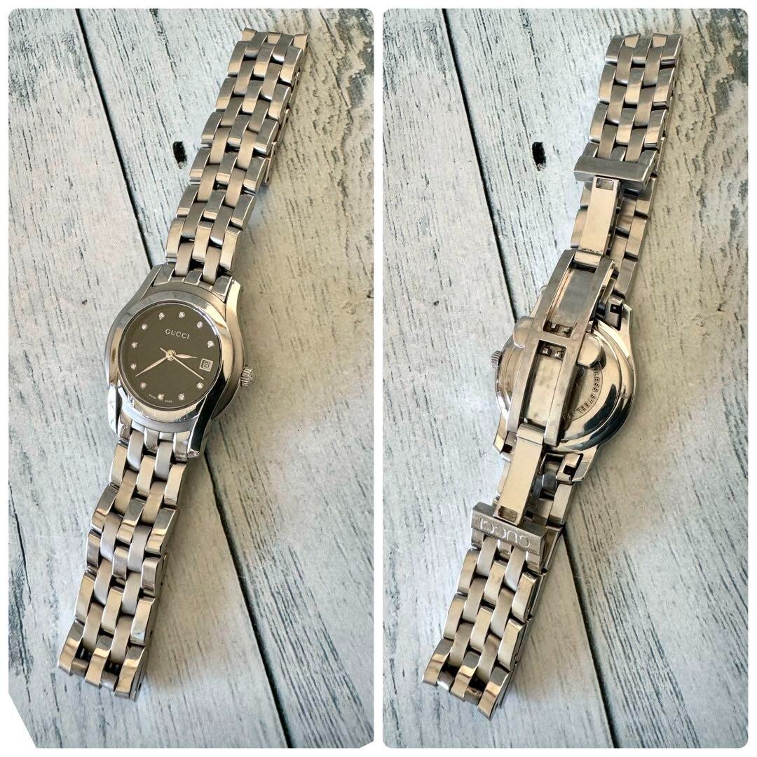 GUCCI 5500L Watch Black Ladies used Japan Check description | eBay