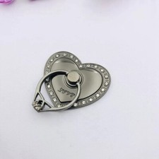 360 Rotating Finger Ring Stand Holder For Cell Phone Tablet Black HEART OF LOVE
