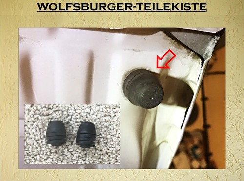GOLF 1 CABRIO Motorhaube Anschlagpuffer 30 x 22/12 VW 867827500A