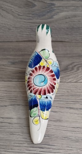 Vintage Tonala Hand Painted Colorful Pottery Dove, Hand Painted & Glazed, Mexico - Imagen 9 de 11