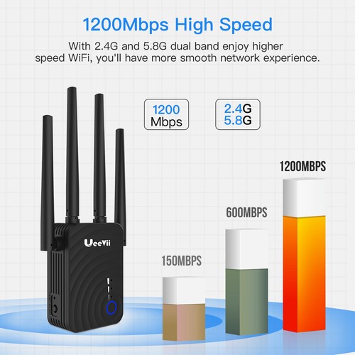 1200Mbps WiFi Repeater Signal Extender Booster Router Range Dual Band Outdoor AP - Imagen 5 de 12
