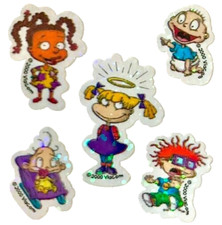RUGRATS Glittery Sandylion Stickers - 1 square   VINTAGE 